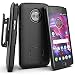 Encased Moto X4 Belt Clip Case, [DuraClip] Slim Fit Holster Shell Combo (w/Rubberized Grip Finish) For Motorola Moto X4-2017 Release (Smooth Black)