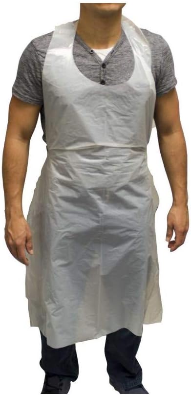 Ability Superstore White Value Polythene Aprons - Pack of 100