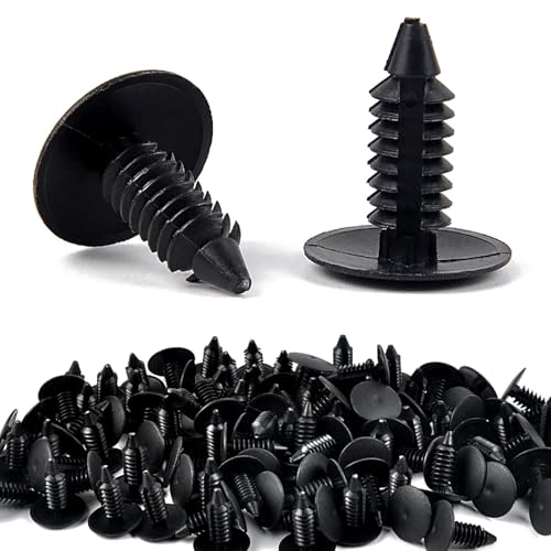 100 Pcs Car Retainer Clips Universal Fir Tree Trim Clip Black Car Body Trim Clips 7.5mm Hole Car Door Trim Bumper Rivets for Car Panel Trim Maintenance