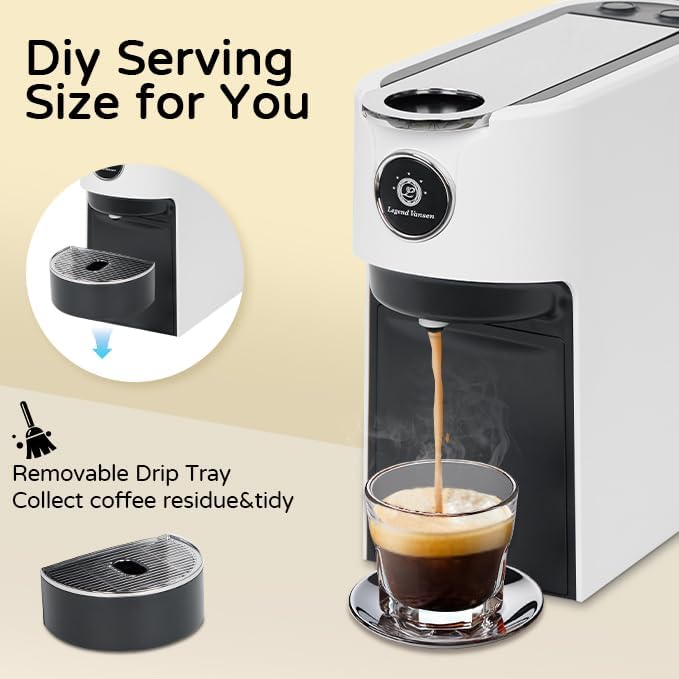 Máquina de Espresso Automática con Tanque de Agua Extraíble y 2 Modos de Extracción miniatura 6