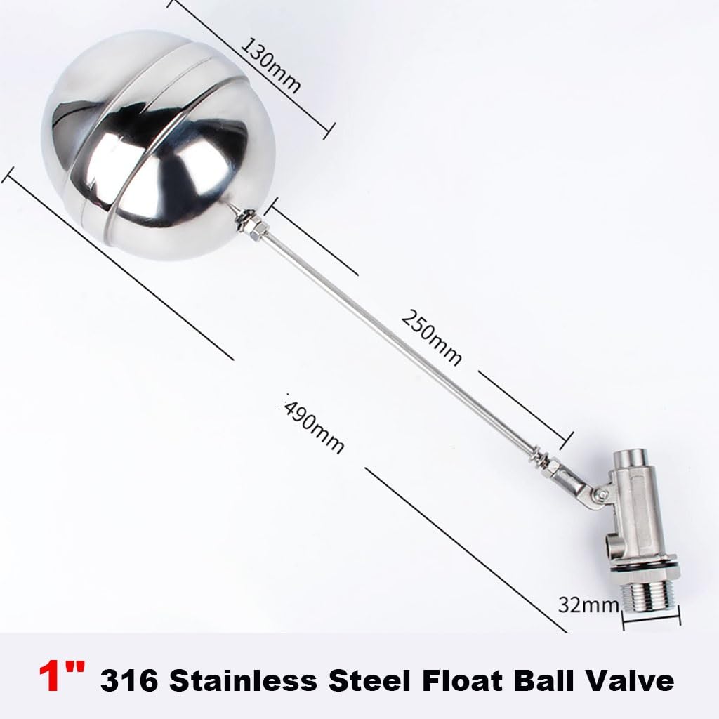 Válvula de bola de flotador automática SUS 316L de 1 pulgada - Control eficiente del nivel de agua 1 pieza