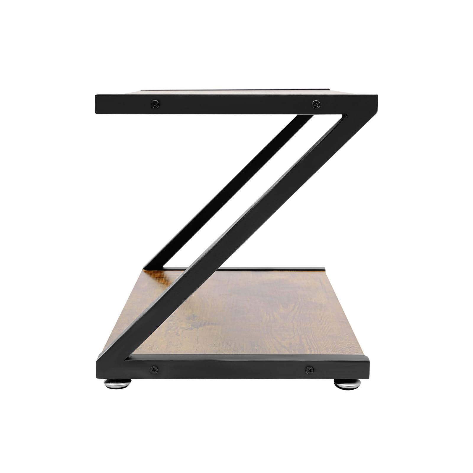 Supporto per stampante da scrivania a 2 livelli, supporto per stampante da scrivania, supporto in metallo a forma di Z, supporto multifunzione per stampante, fotocopiatrice, scanner, 44 x 28 x 29 cm
