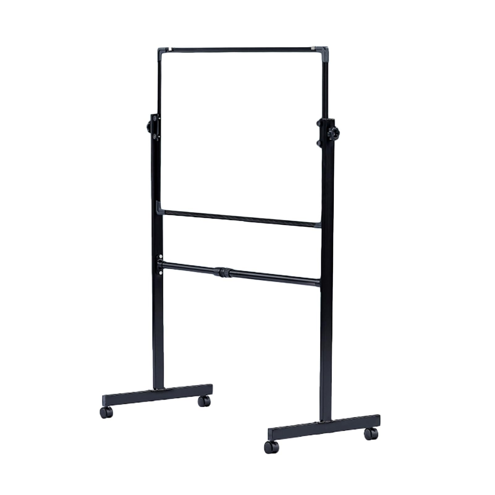Tablica mobilna - obracana o 360°, dwustronna magnetyczna tablica suchościeralna - regulacja wysokości, rama ze stopu aluminium do domowego biura szkolnego (rozmiar: 70x100cm) (60x90cm)