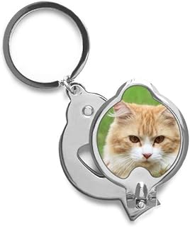 Yellow Stripes Cat Stare Pet Animal Finger Nail Clippers Scissor Stainless Steel Cutter