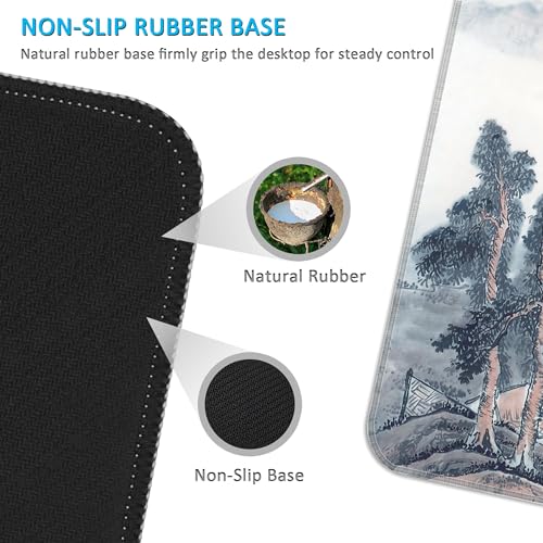 Tapis de souris grand format LL-COEUR protège bureau imperméable 70x40 cm - 5