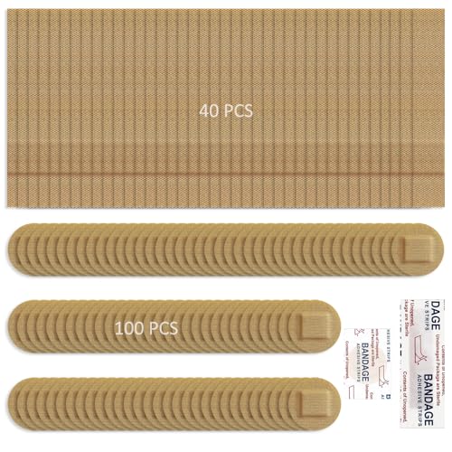 140pcs Tiritas Cicatrizantes Tiritas Redondas Pequeñas 2 Especificaciones 20 * 120mm 25mm Transpirable Y Respetuoso Con La Piel Adecuado Para Rostro, Nariz, Manos Y Heridas Leves