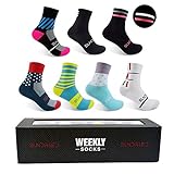 calcetines de ciclismo de larga longitud de Sundried son perfectos para todos los climas de veranos calientes a los fríos de invierno. La tela térmica le mantendrá fresco en verano y caliente en invierno. El material super suave no frotar y la tecnología que absorbe el sudor va a mantener los pies secos y evitar las ampollas.