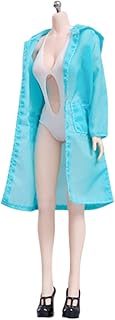 HiPlay Cdtoys - Conjunto de ropa de muñeca de 1/6 a escala femenina, color blanco, talla única, traje de baño de una pieza, chaqueta para mujer de 30,5 cm, figura de acción coleccionable cd068B