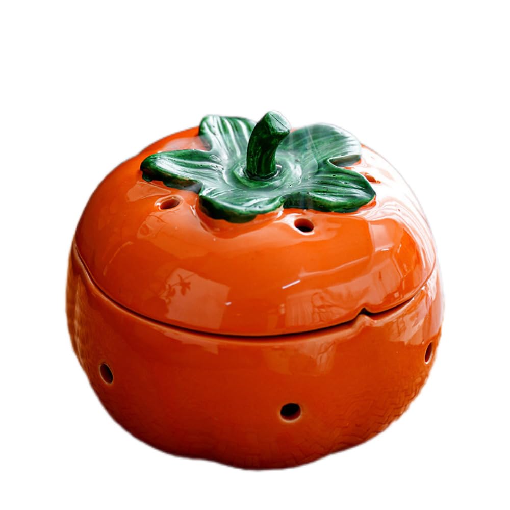 Amazon.com: 【柿子】 柿柿如意炉室内托陶瓷创意摆件Pendant 家用香