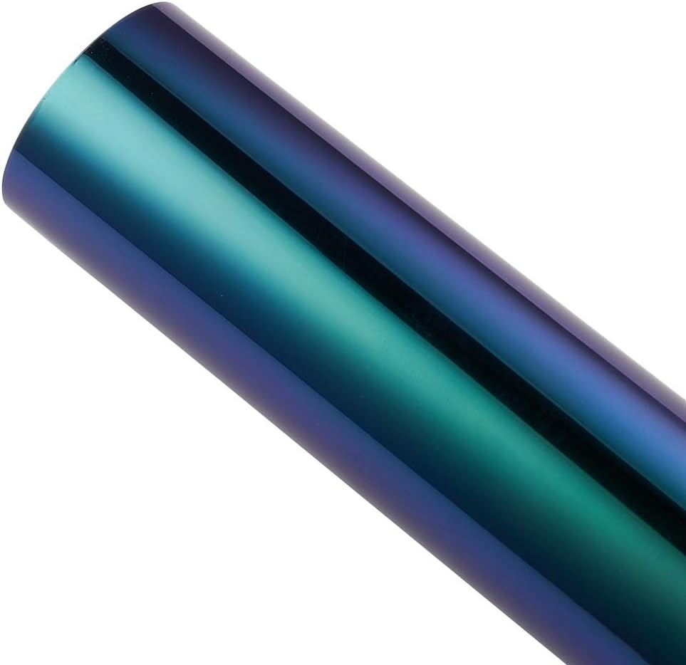 XhuangTech Chameleon Purple Blue Window Tint Film, 20% VLT 2 Mil Car Side Window Tinting, Block 90% Heat & 99% UV, Scratch Resistant Solar Film for Sedan/SUV Privacy Protection (29.53" in x 9.84' Ft)
