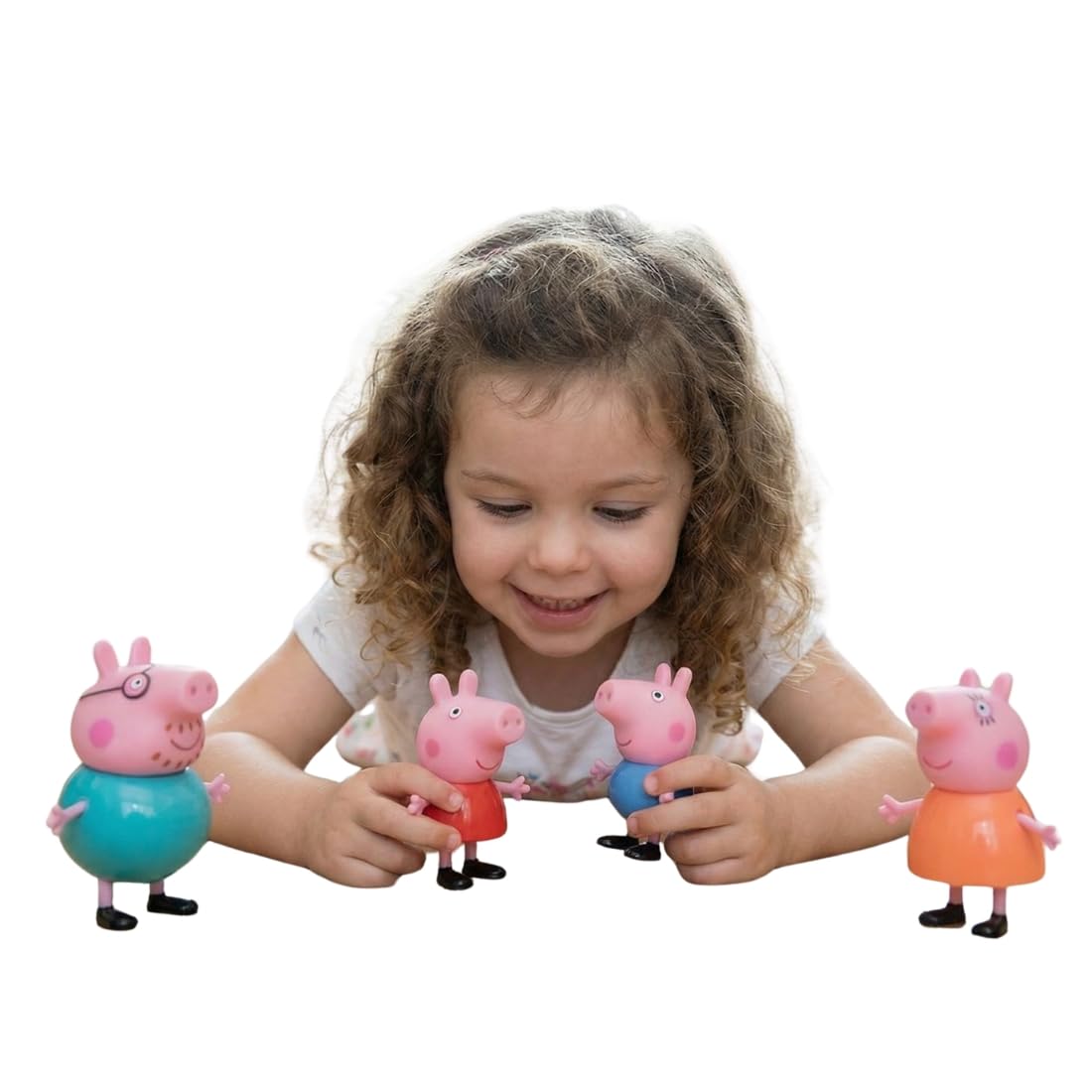 Peppa Pig 4 Pcs Toy Set - Durable Kids Play Figures | Original Peppa Pig Family Pack for Boys & Girls | Best Educational Role Play Toys for Toddlers