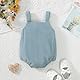 UUAISSO Baby Mädchen Erster Geburtstag Outfits Niedlich One Stickerei Sling Cord Strampler Sommer Body Cake Smash Jumpsuit Hellblau 6-12 Monate