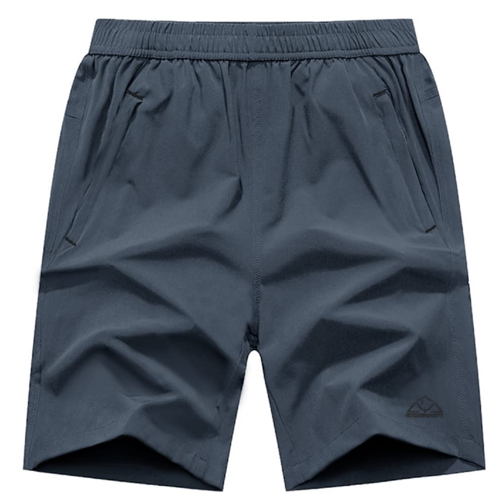 ABONEX] 綿メンズリネン膝丈ズボン巾着ルーズ軽量ズボン 4 ポケット