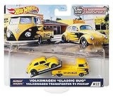 Hot Wheels für Sammler Hot Wheels Premium Car Team Transport - Car Culture (#22 - Volkswagen Classic Bug + VW Transporter T1 Pickup)