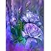 Produktbild Riou DIY 5D Diamant Painting voll,Stickerei Malerei Diamant Schön Rose Blume Bild Muster Crystal Strass Stickerei Bilder Kunst Handwerk für Home Wall Decor gemälde Kreuzstich (Mehrfarbig D, 20X25cm)