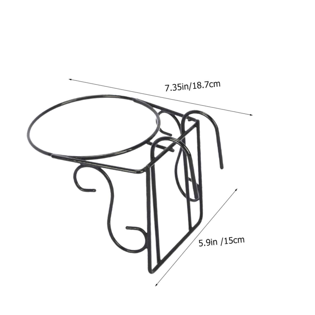 Mikikit Flower Pot Hanging Holder Railing Hanging Flowerpot Stand 2pcs Orchid Pot