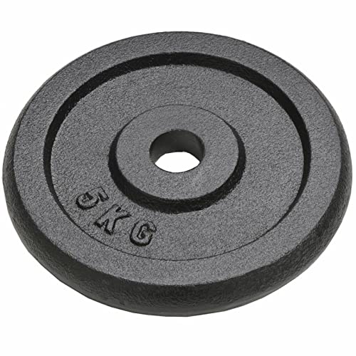 Tidyard Gewichtsschijven, gewichtsplaten, 4 x 5 kg, van gietijzer, halterschijven 20 kg, reservegewicht voor fitnessstudio, gewichtsschijven, gewichtsschijven 20 kg, halterschijven 20 kg - Afbeelding 3