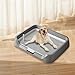 ＫＬＫＣＭＳ Mesh Grids Toilet Dog Toilet with Protection Wall Reusable Puppy Pee Pad Holder Dog Potty Tray for Dogs and Cats Large Puppy, Grey