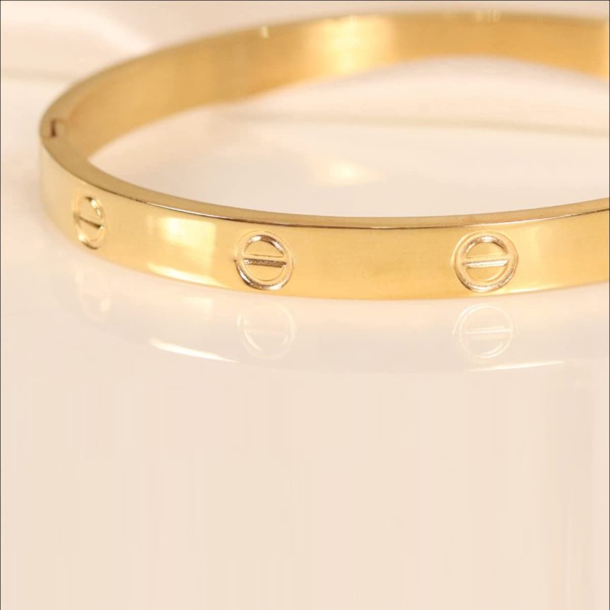 Contemporary Plated Love Bracelet, Elegant Design