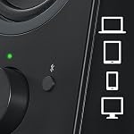 Logitech Z207 Kabellose PC-Lautsprecher, Bluetooth, Stereo Sound, 10 Watt Spitzenleistung, 3.5 mm Eingang, Kopfhörerbuchse, Easy-Switch Feature, EU Stecker, PC/TV/Tablet/Handy - Schwarz – Bild 3