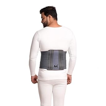 Premium Lumbar Sacro Support Belt, Back Pain Relief, and Sacral Support for Men and Women - (Universal Size), Grey