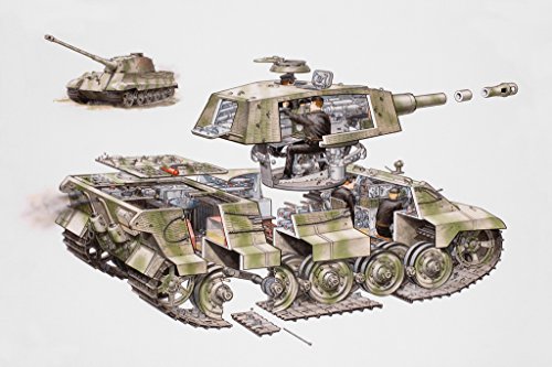 tiger tank poster - Cross Section German World War II Tiger II Tank Cool Wall Decor Art Print Poster 18x12