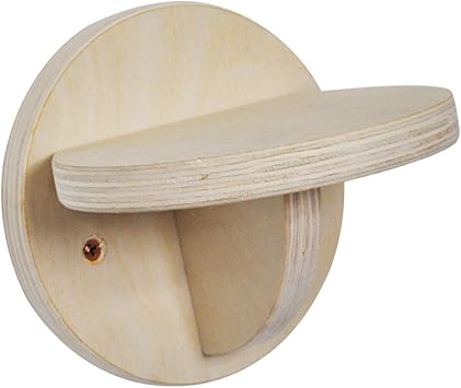GANAZONO Wall-Mounted Solid Wood Cat Steps Multipurpose Indoor Cat Tree Pinewood Jumping Shelf Small Round Platform Pet Furniture for Climbing and Resting