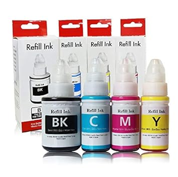 RC PRINT Ink Compatible for Canon PIXMA G1000 G1010 G1100 G2000 G2002 G2010 G2012 G2100 G3000 G3010 G3012 G3100 G4000 G4010 Printers Pack of 4…