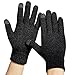 DOVAVA Handschuhe Herren schwarz,Strickhandschuhe Herren,Touchscreen Handschuhe Fahrradhandschuhe,Winterhan... Damen in Dunkelgrau und Khaki mit weichem Innenfutter (Schwarz)