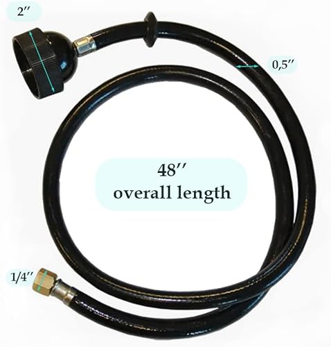 Miniatura 2 de WYZBEN Cabezal rociador de tazón de champú con manguera de goma negra para peluquería y spa