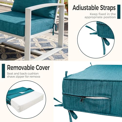 Image of Art Leon Outdoor Patio Cushion 24 inchx 24 inch Outdoor Seat Cushions 30D High Density Foam Patio Chair Cushions with Non-Slip Backing Patio Cushions for Patio Furniture Porch Swing Garden Bench