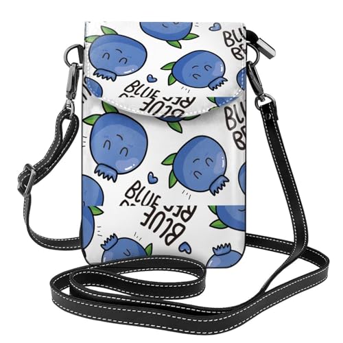Sacoche téléphone motif myrtille pour ranger vos cartes bancaires sans encombrement