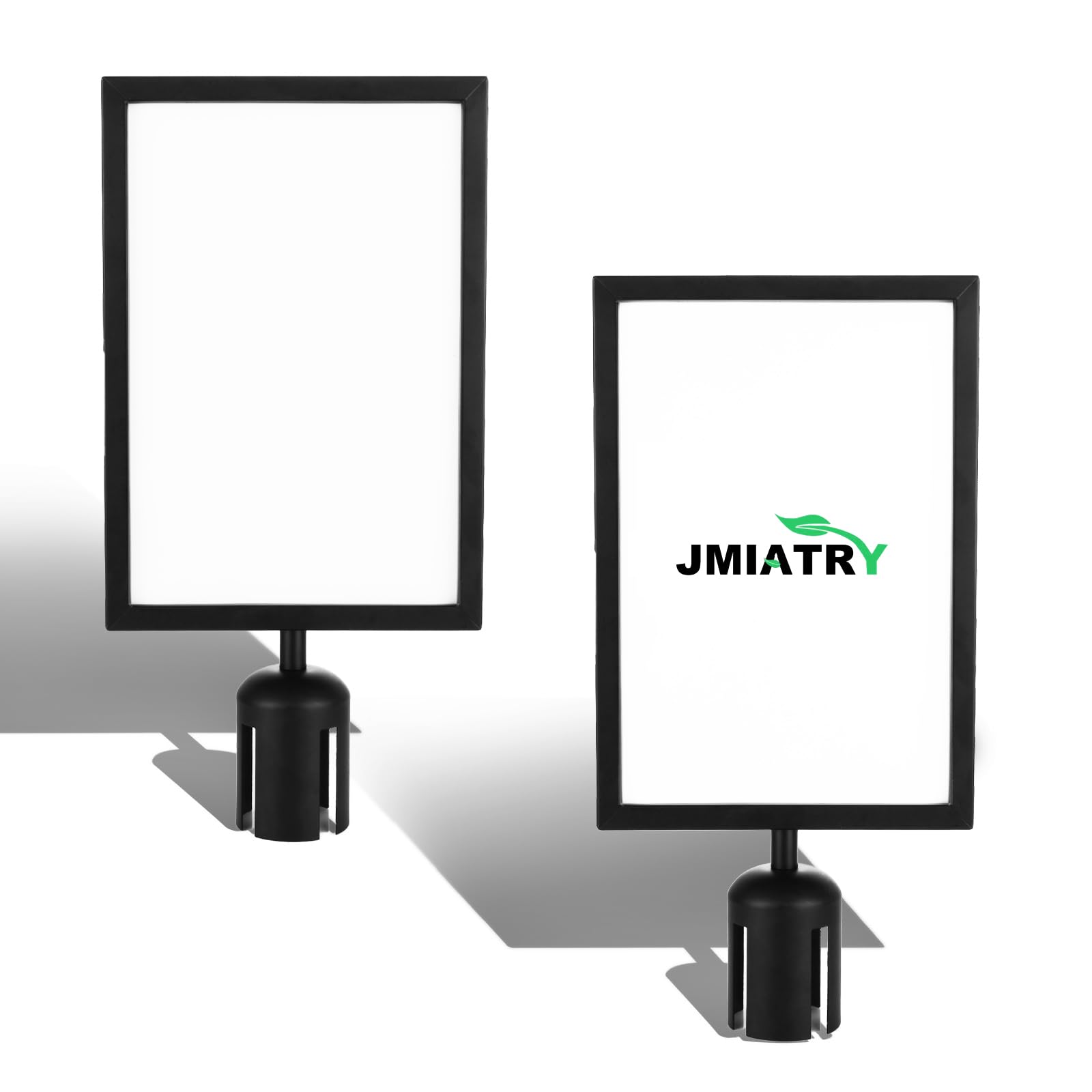 JMIATRY 2 Packs Stanchion Sign Holder Insert 8.5 x 11 Inches Paper Size, Double Sided Sign Frame Stanchion Top Signs Frame with Cover for Sentry Stanchions