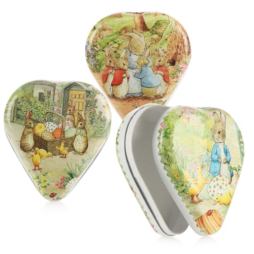 com-four® Geschenkherz zum Befüllen - 12 cm Füllherz für Ostern - Osterherz mit süßen Tier-Motiven - Osterdeko [Auswahl variiert] (01 Stück - Herz L)