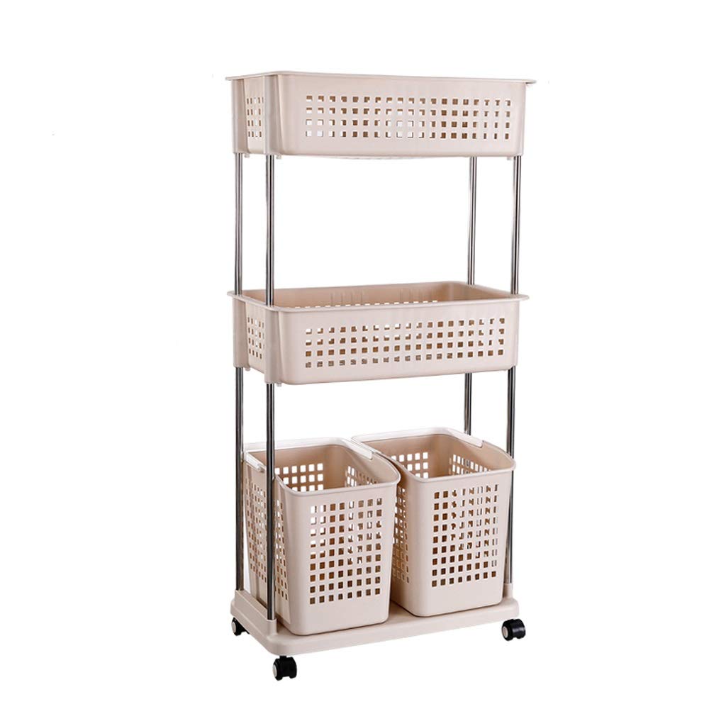 Buy ZL 3Tier Large Rolling Laundry Hamper Sorter Cart With 4X Wheels