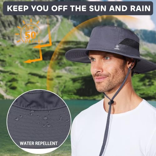 Image of Fishing Hat for Mens Sun Hat Wide Brim Bucket Hat SPF UV Protection XL XXL Large Size Big Head Hiking Beach Safari