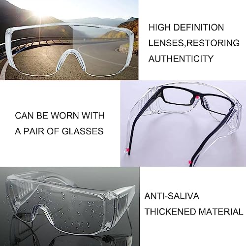 BNFGD 3Pcs Safety Glasses,Clear Goggles,Eyewear Protective Goggles Glasses Anti Splash Scratch,Dust Proof for Eye Full Protection Construction Laboratory Outdoor Glasses - Image 4