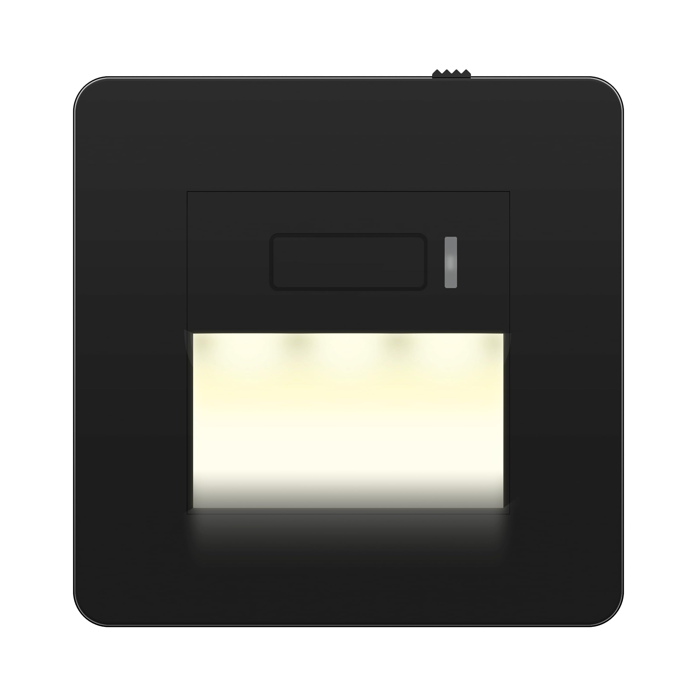 LIDER Full Guide Light, Neutral Required, No Earth, in-Wall Night Light, Built-in LED with Daylight Sensor, Adjustable Brightness, Glossy Finish, Thermoplastic, UKCA Certified, Black (Not Plug-in) โ image 1