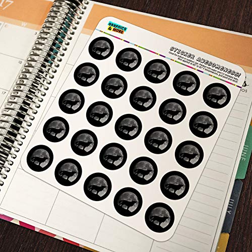 Wolf Howling Moon Silhouette Planner Calendar Scrapbooking Crafting Stickers #TOP4
