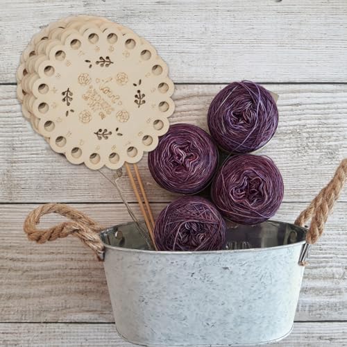 Image of COHEALI 10Pcs Heart Shaped Wood Embroidery Floss Organizer - Valentine's Day Cross Stitch Thread Holder - Natural Wooden Floss Bobbins for Needlework, Sewing Supplies & DIY Craft Projects - 5.5 Inch