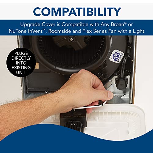 Broan-Nutone Fg1000Vvs Vital Vio Powered Upgrade Grille With Antibacterial Led Surfaceshield, 12.25X12.25, White #TOP7