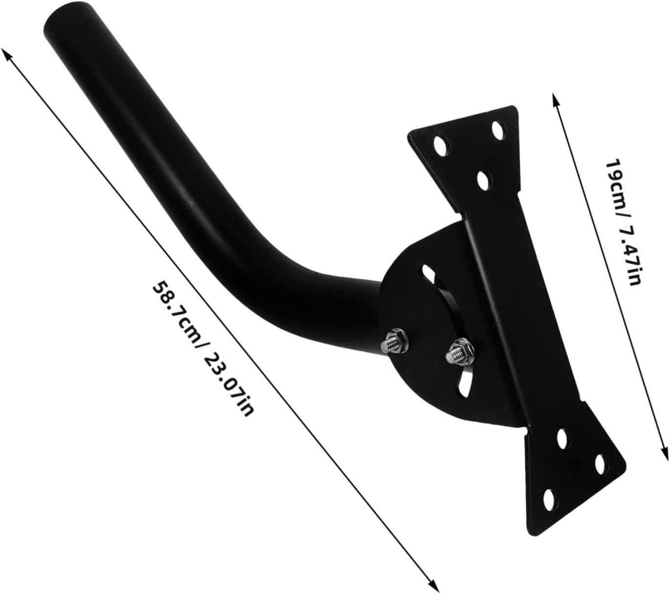 jojofuny Telescoping Antenna Pole Mount Rv Antenna Bracket for Short Wall Roof Metal Installation Kit