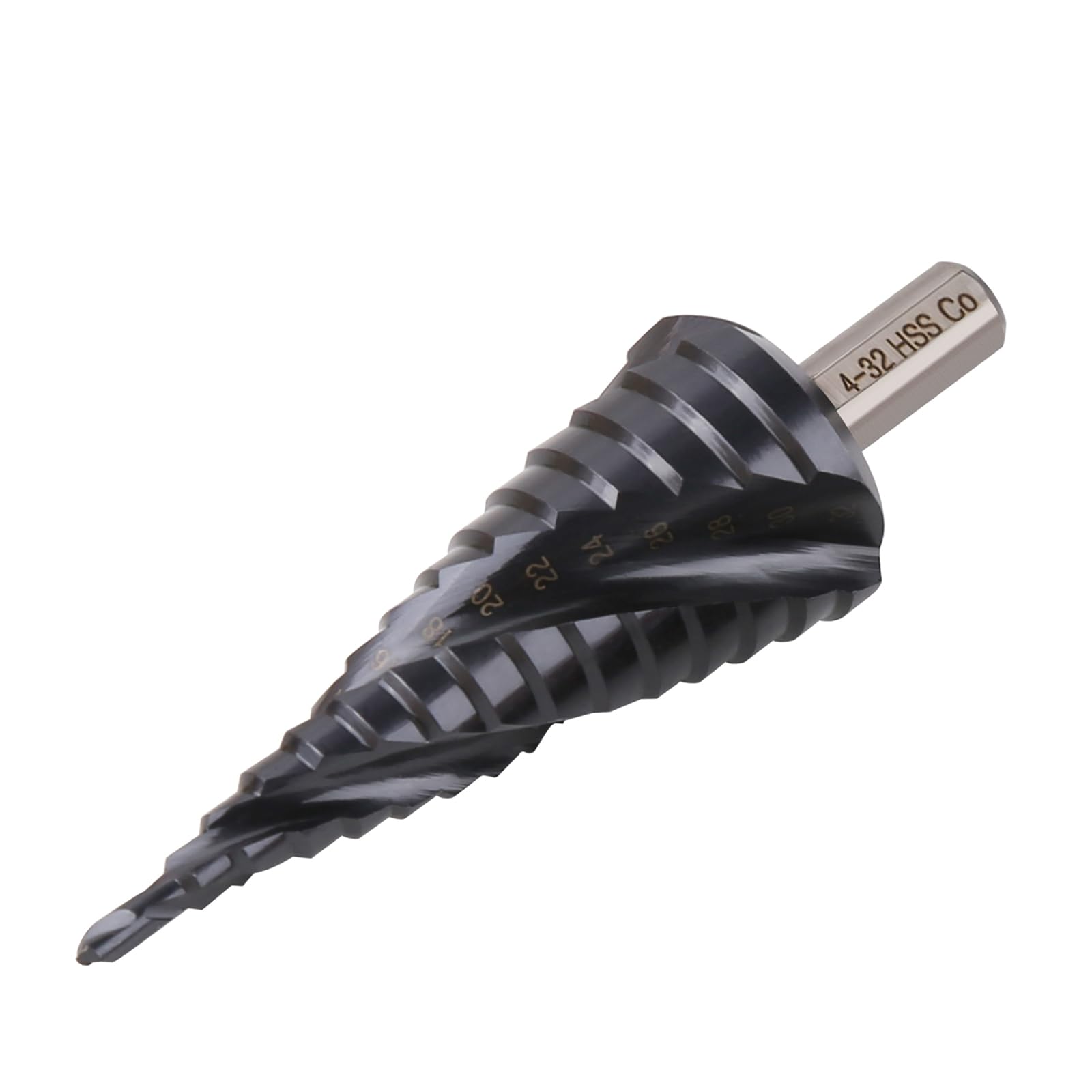 Vearter 4-32mm Cobalt Step Drill Bit for Metal M35 HSS 15 Steps Cone Cutter