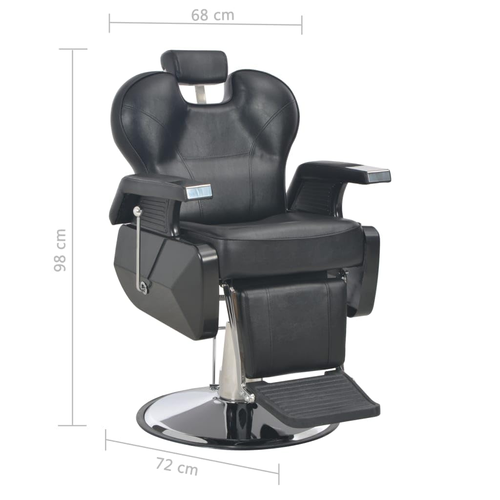 vidaXL Silla Peluquería Giratoria Cuero PE Sillón Barbería Cortar Pelo Barba