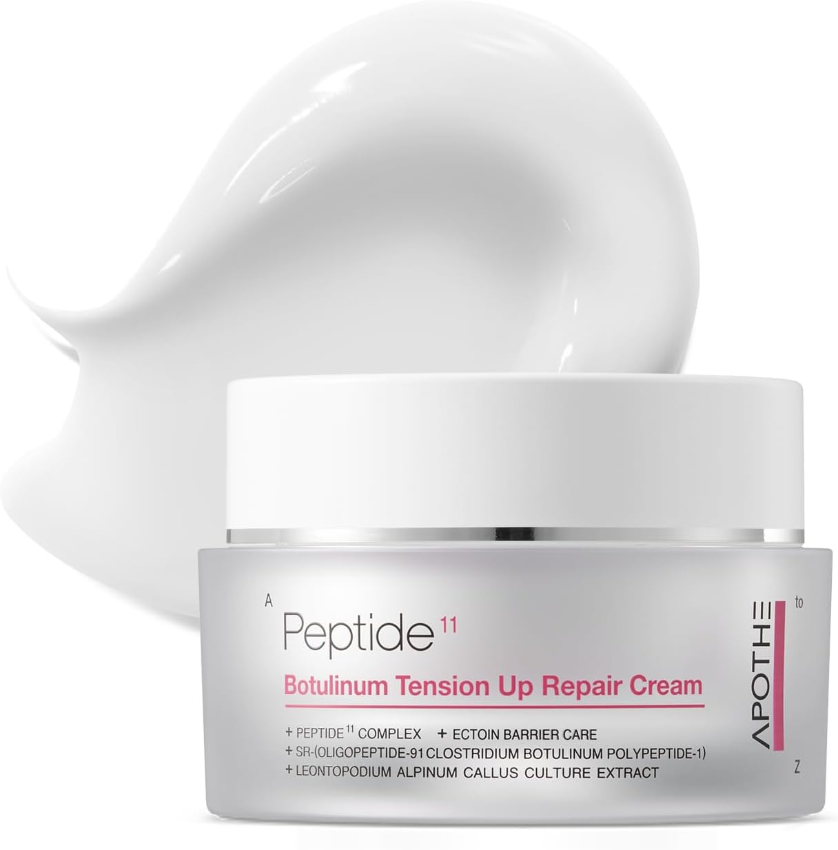 - APOTHE Peptide 11 Botulinum Tension Up Repair Cream 1.69 fl oz (50ml) – Skin Elasticity, Moisturizing & Nourishing with Liposome Technology, Ectoin, and Peptides