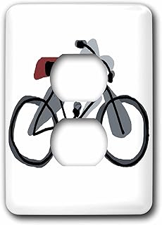 3dRose Cool Fun Bicycle Bike Rider Cycling Minimalist Sports... - Light Switch Covers (lsp-383192-6)