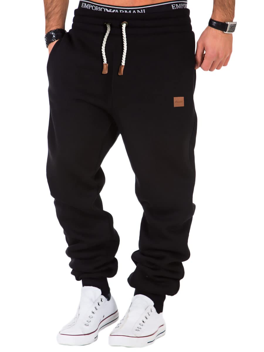 REPUBLIX Herren Jogger Hose R-0053 Schwarz S