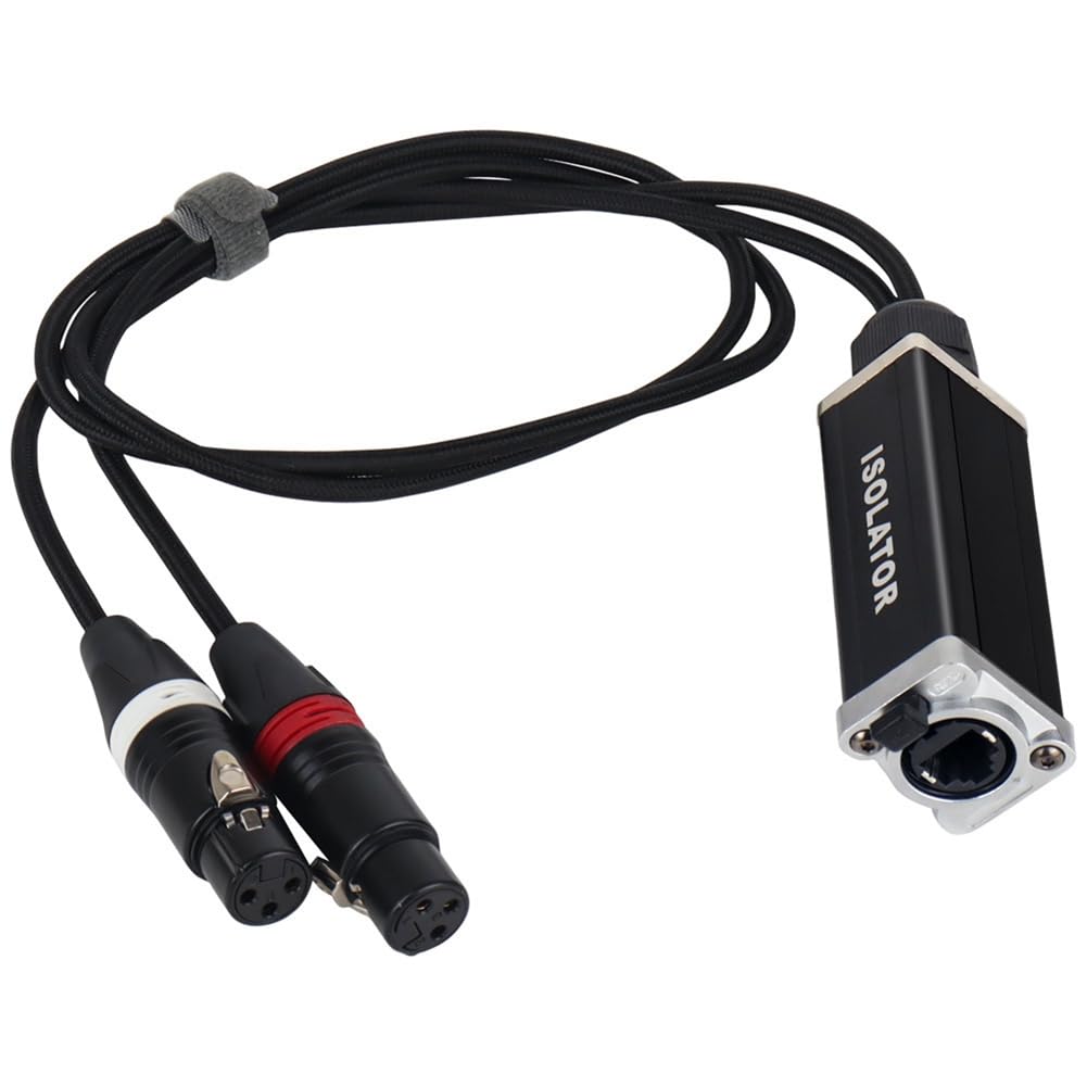 1 Paire de Rallonges de Câble Réseau XLR 2 Canaux, Rallonge de Signal Réseau XLR 3 Broches Mâle et vers Ethernet RJ45