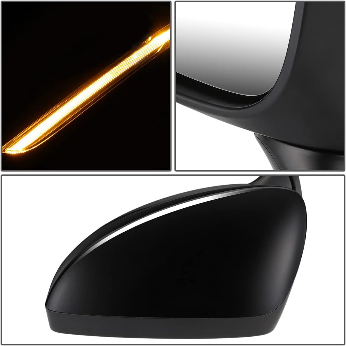 DNA Motoring OEM-MR-MA1320218 Left Driver Heated Powered Side Mirror w/Turn Signal Compatible with 17-20 Mazda 6