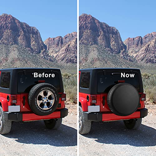 Moonet 27-30 Inch Spare Tire Cover Thickening Leather Universal Fit For Jeep, Trailer, Rv, Suv, Truck, Tough Tire Wheel Soft Cover (Fits Entire Wheel Size 27-30 Inch) #TOP6